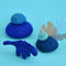 DASHDU - Smartie Stegosaurus - Mini Cobalt Blue Felt Dinosaur